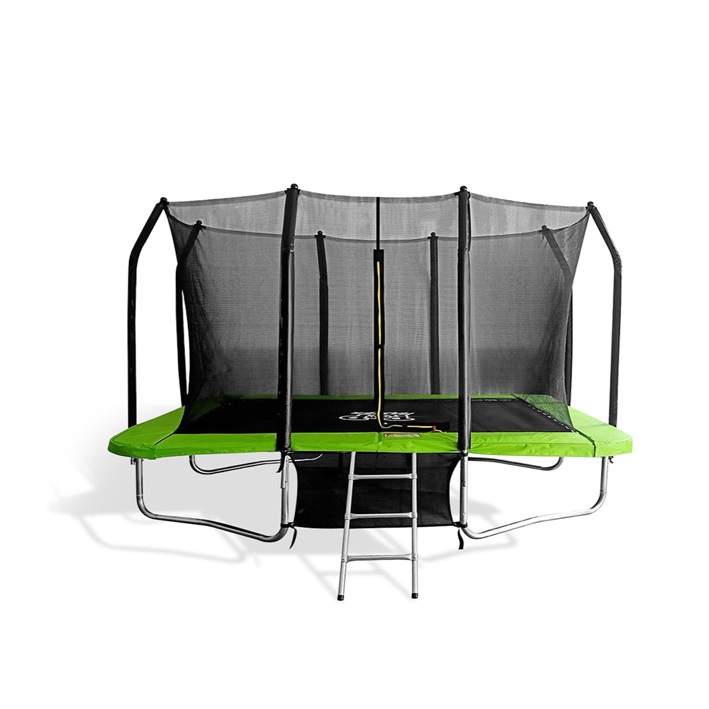 POP MASTER 6X9FT Rectangular Trampoline with Spring Ladder Safety Net Kids