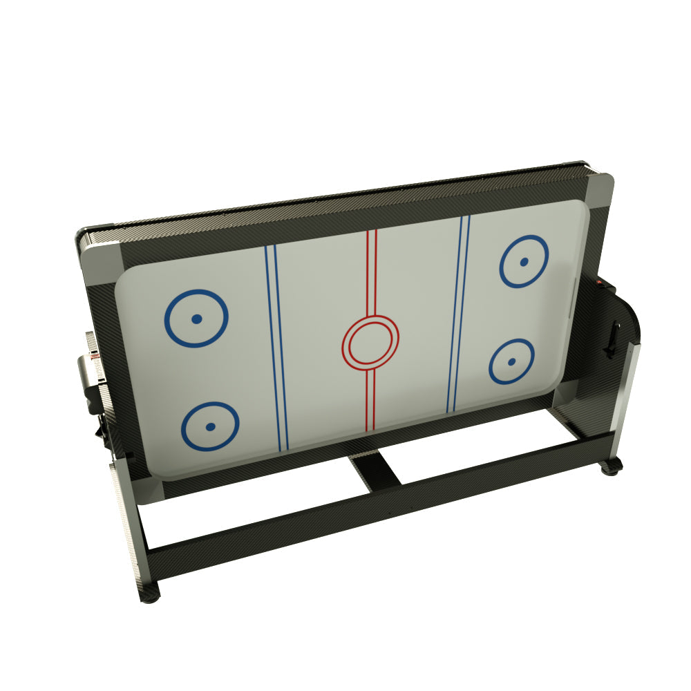 VERSA 7Ft 4-In-1 Convertible Air Hockey/ Pool Billiards/ Dining Table / Table Tennis Table Blue/ Black Felt For Billiard Gaming Room Free Accessory