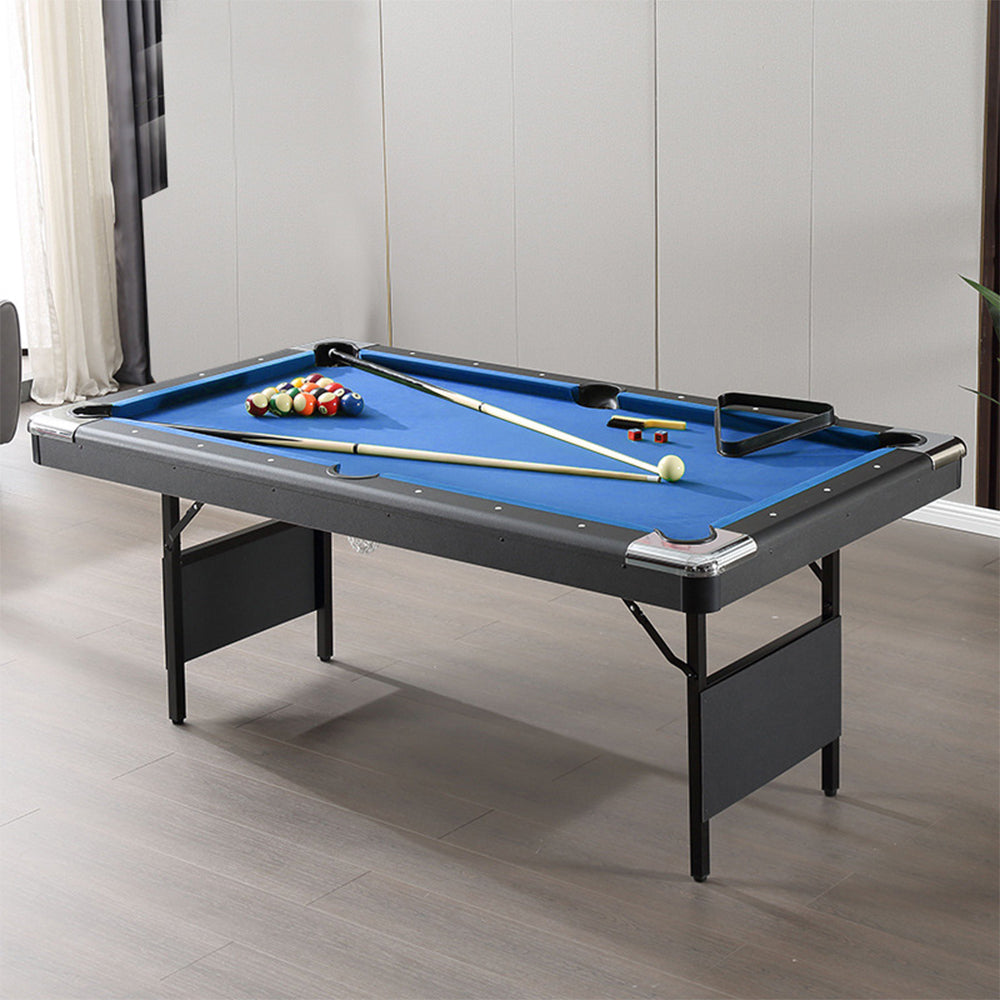 CUETIQ 6FTFoldable Pool Table Billiard Table Free Accessory Zero Setup