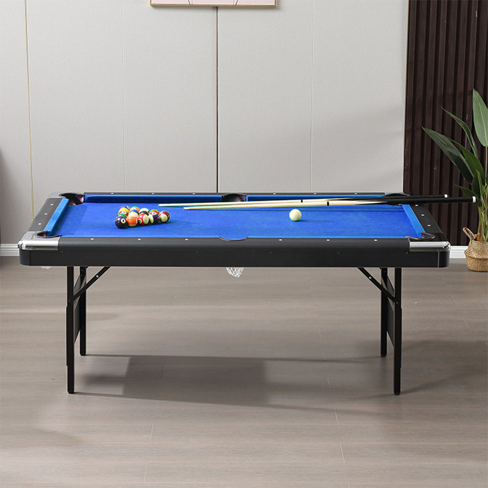 CUETIQ 6FTFoldable Pool Table Billiard Table Free Accessory Zero Setup