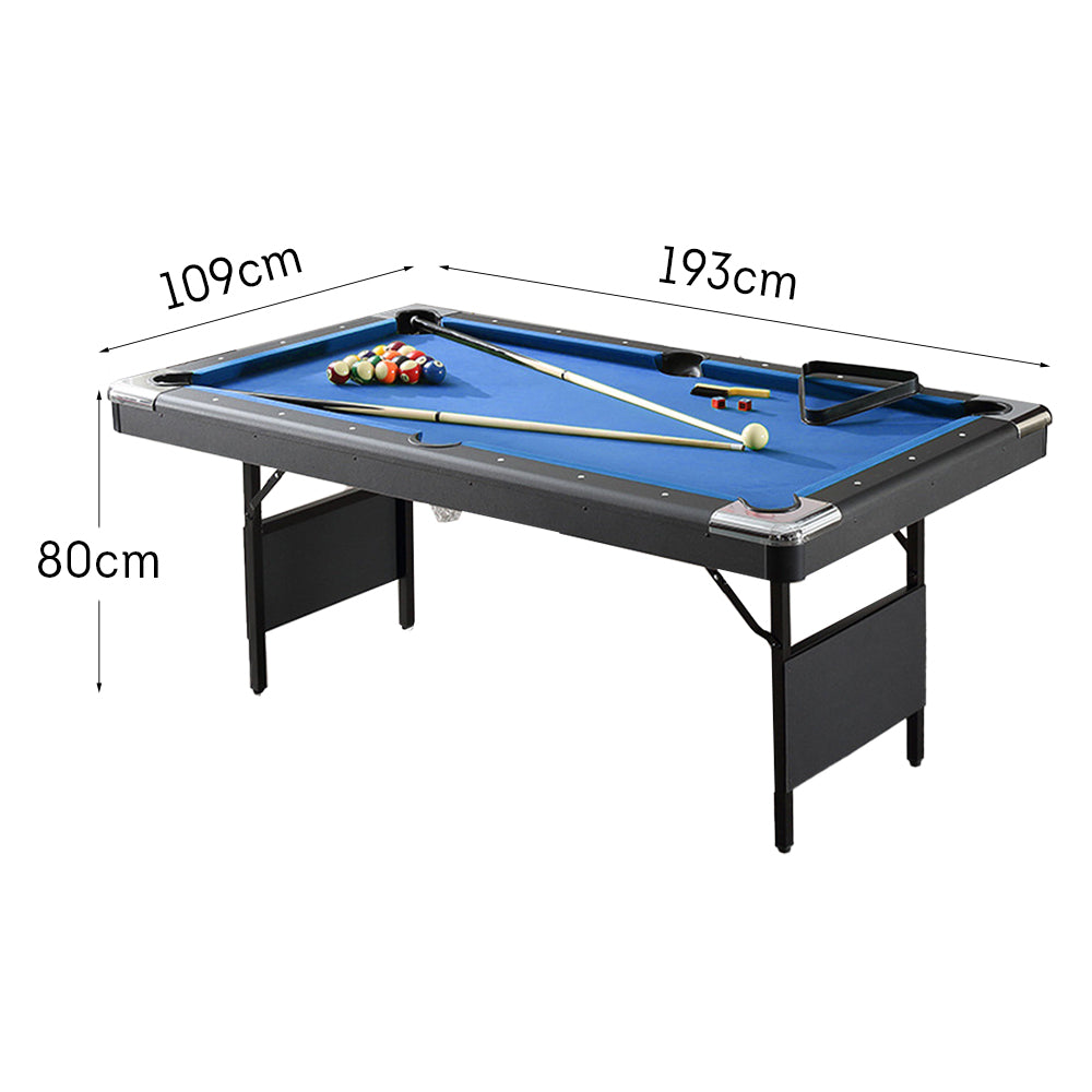 CUETIQ 6FTFoldable Pool Table Billiard Table Free Accessory Zero Setup