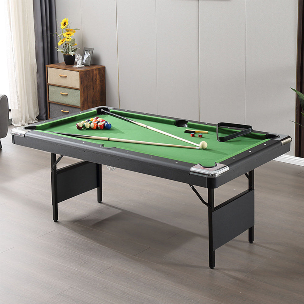 CUETIQ 6FTFoldable Pool Table Billiard Table Free Accessory Zero Setup