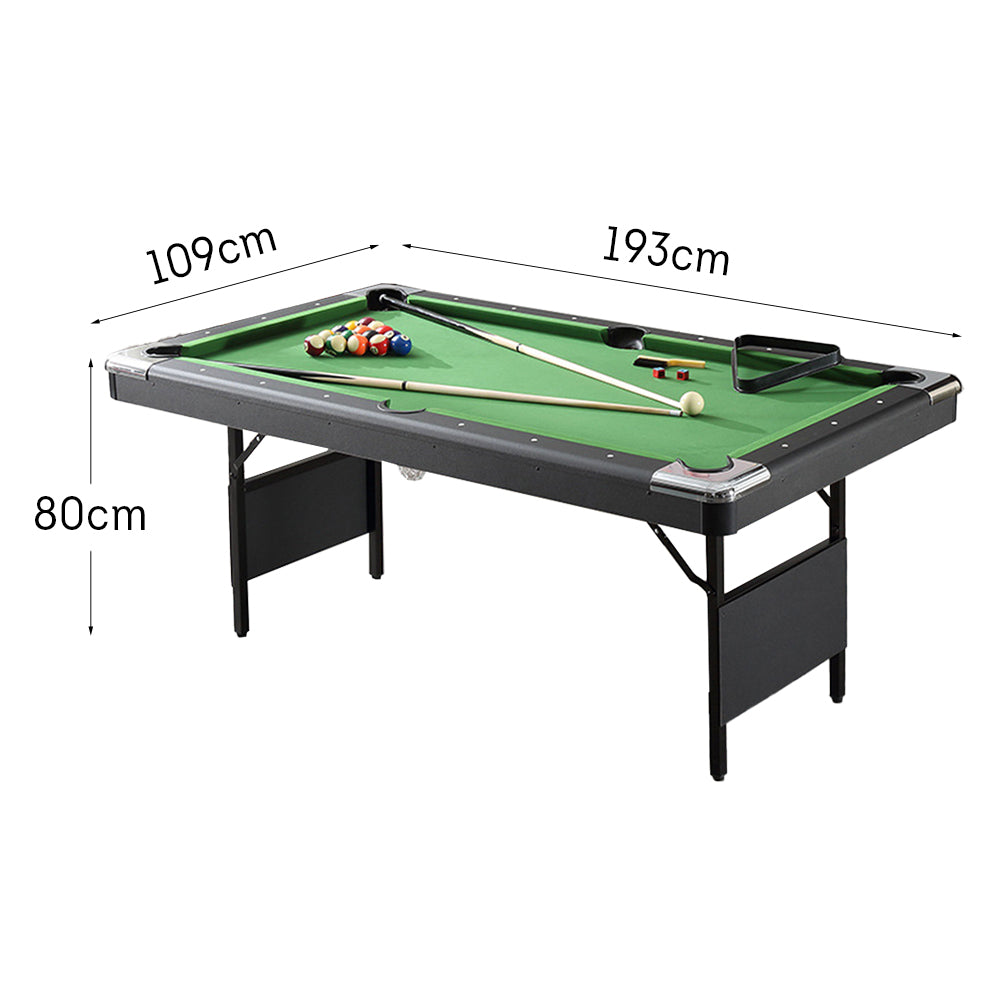 CUETIQ 6FTFoldable Pool Table Billiard Table Free Accessory Zero Setup