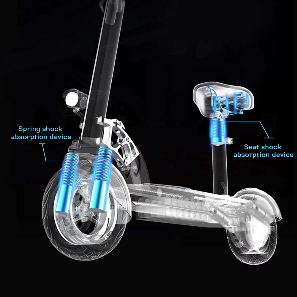 GLIDER 500W Electric Scooter w/Seat Motorised Adult Kids Boys Riding Foldable