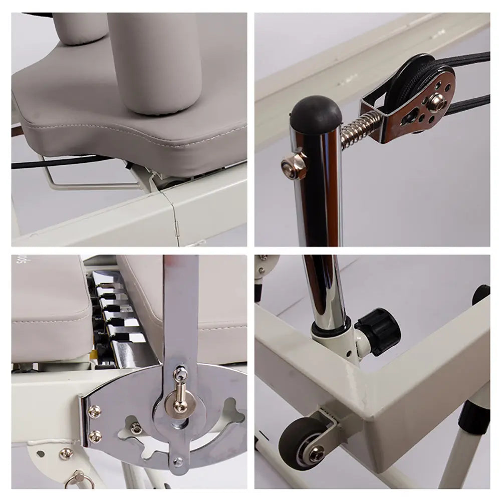 FLEXIO Multi-purpose Foldable Steel Frame Pilates Reformer Pilates Tables - Beige Home Gym