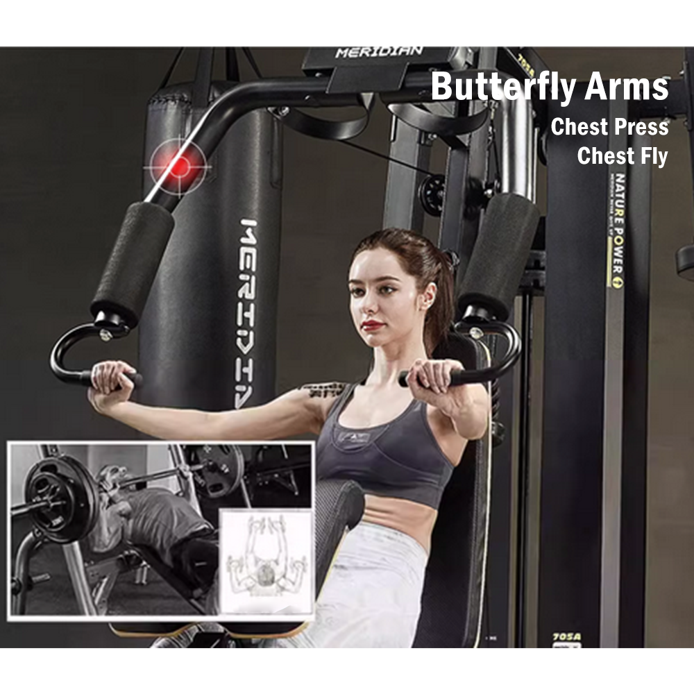 MERIDIAN 705A Multi Function Home Gym Exercise Fitness Boxing Punching Bag Pull Up Equipment Machine