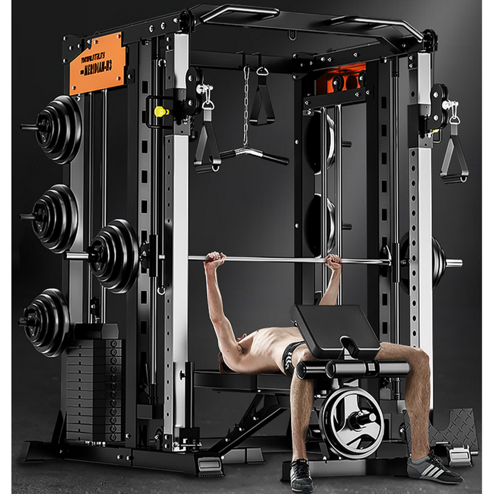 MERIDIAN HS1 Home Gym Multi Function Power Rack Squat Cage Weight Train Equipment Smith Machine