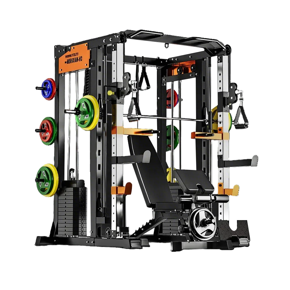 MERIDIAN HS1 Home Gym Multi Function Power Rack Squat Cage Weight Train Equipment Smith Machine