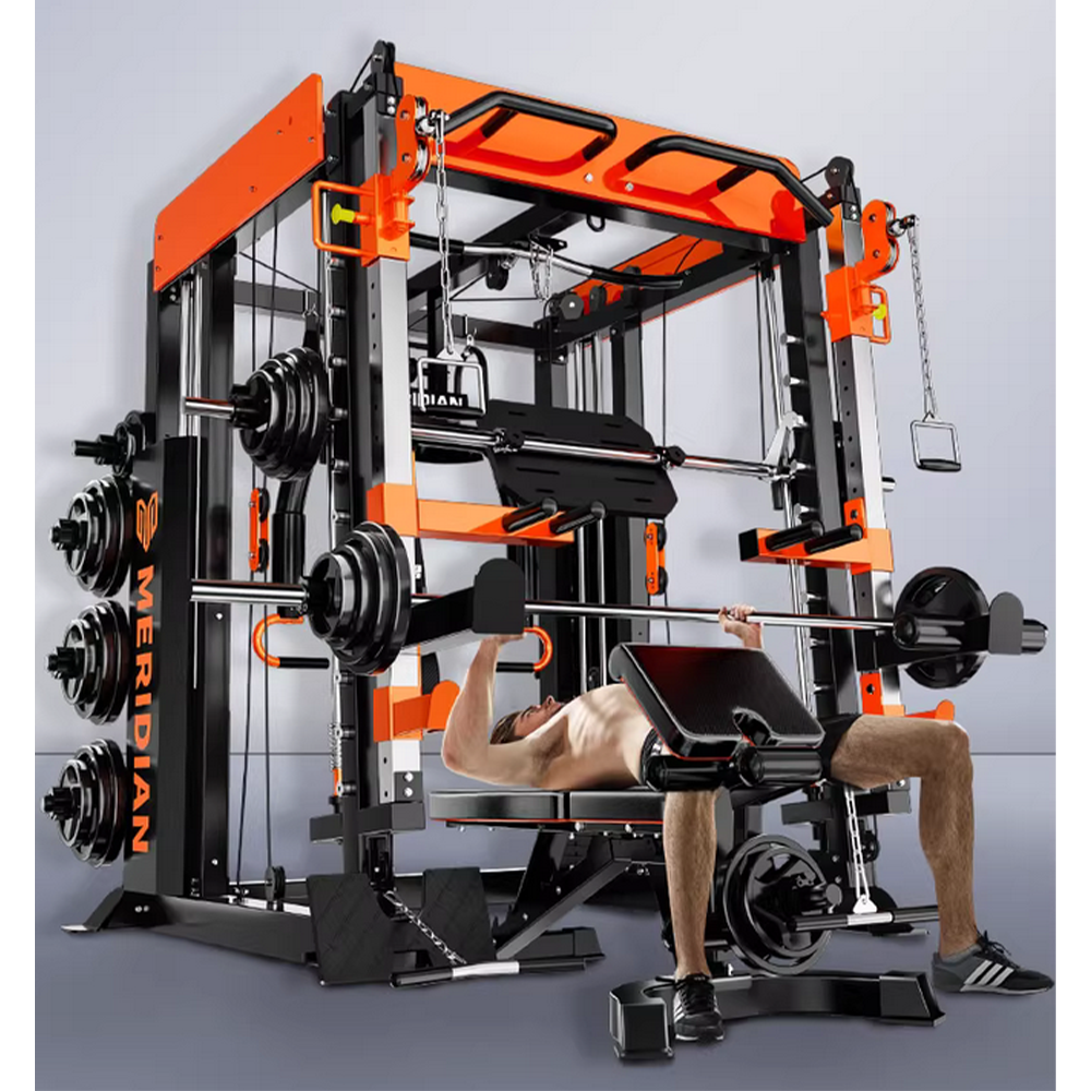 MERIDIAN Q9 Home Gym Multi Function Power Rack Squat Cage Weight Train Equipment Smith Gantry Crane Machine