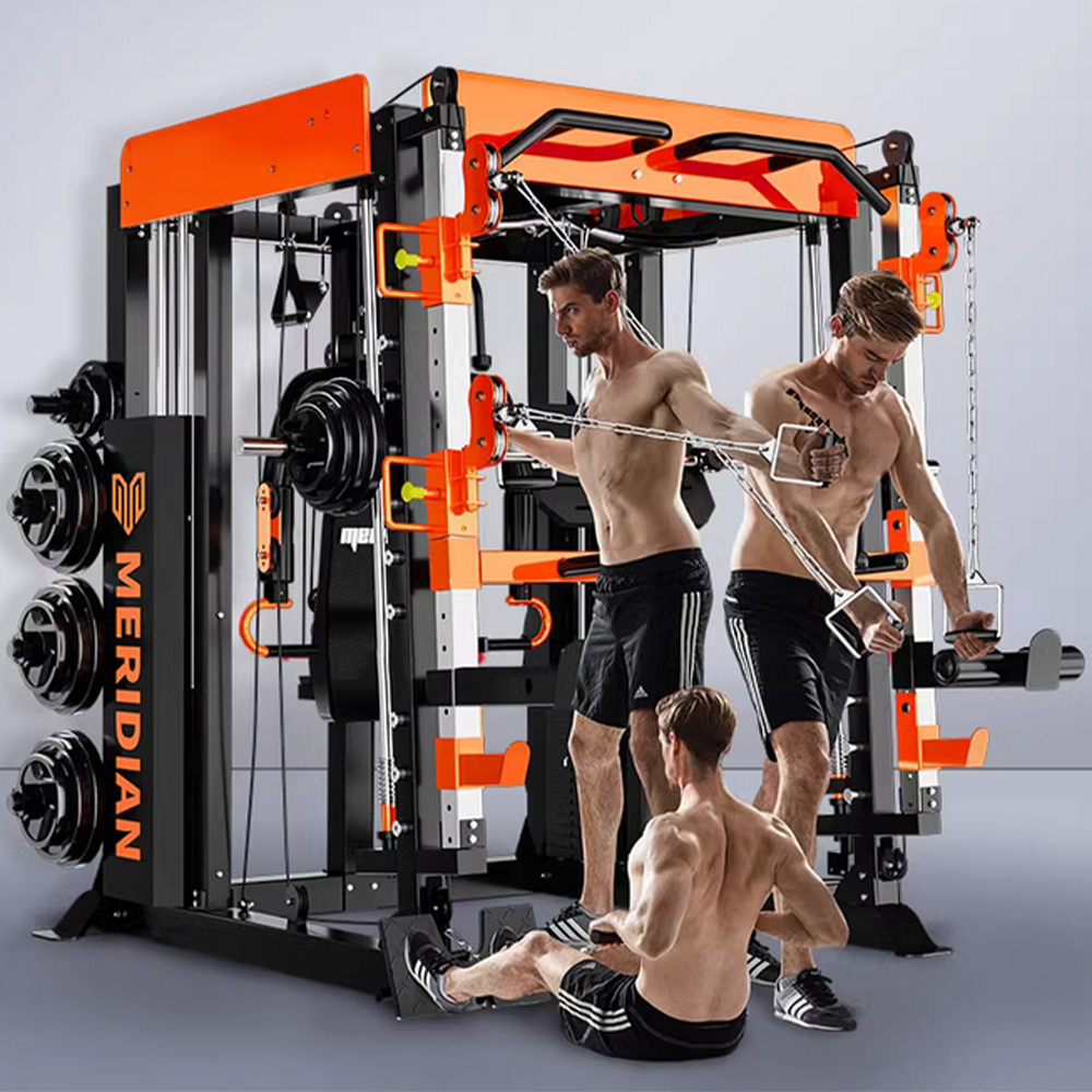 MERIDIAN Q9 Home Gym Multi Function Power Rack Squat Cage Weight Train Equipment Smith Gantry Crane Machine