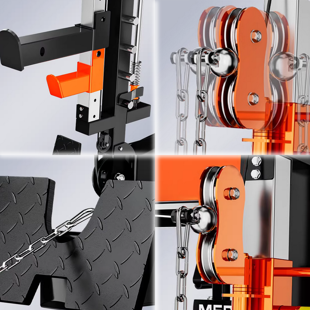 MERIDIAN Q9 Home Gym Multi Function Power Rack Squat Cage Weight Train Equipment Smith Gantry Crane Machine