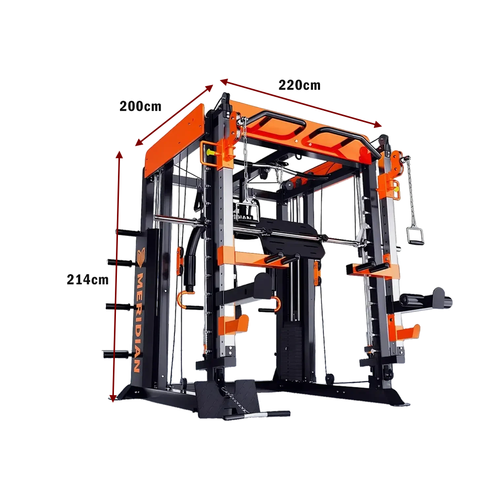 MERIDIAN Q9 Home Gym Multi Function Power Rack Squat Cage Weight Train Equipment Smith Gantry Crane Machine