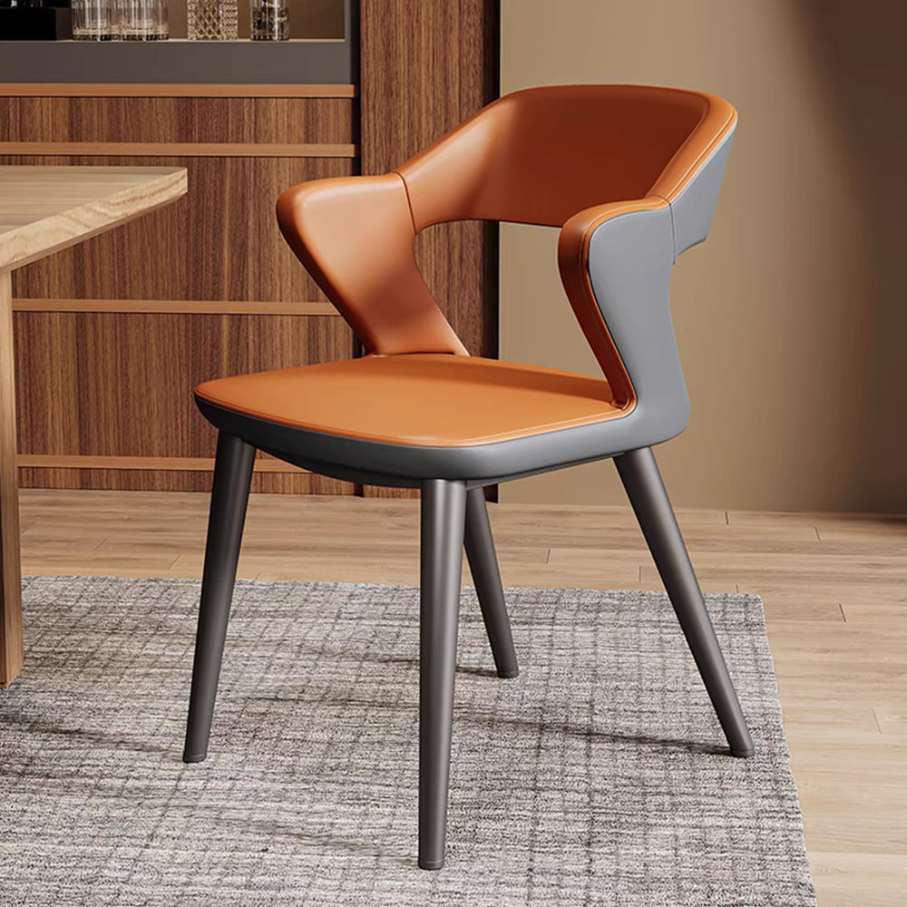 LIVARA DC1033 Faux Leather Fabric Dining Chair Carbon Steel Legs