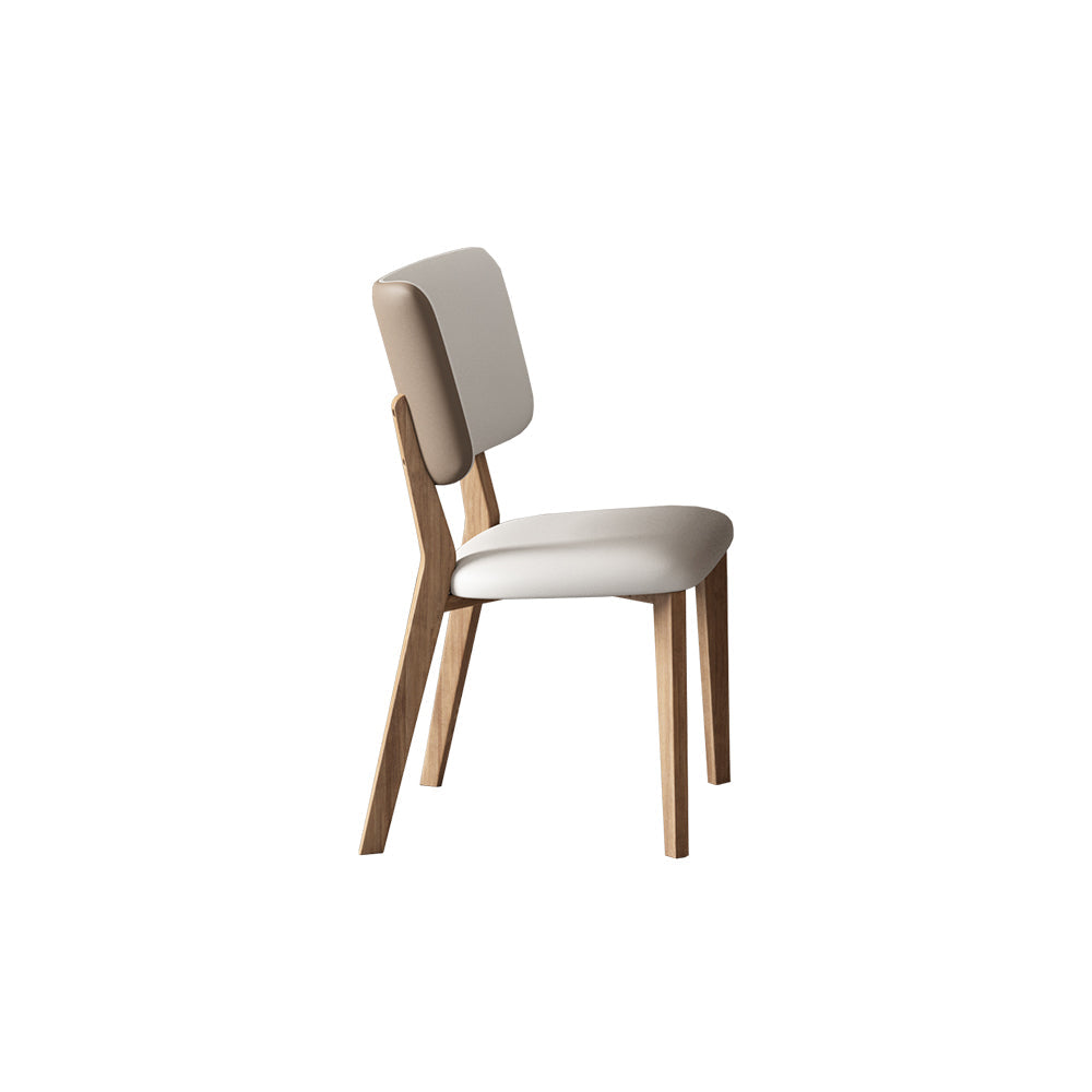 LIVARA DC1061 Faux Leather Fabric Dining Chair Rubber Wood Frame