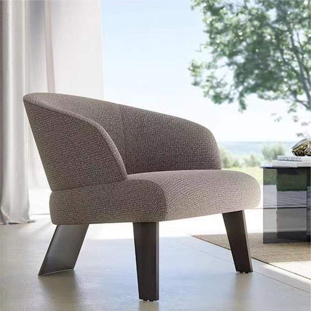LIVARA EC1005 High-End Design Wooden Frame Black Titanium Steel Leisure Chair