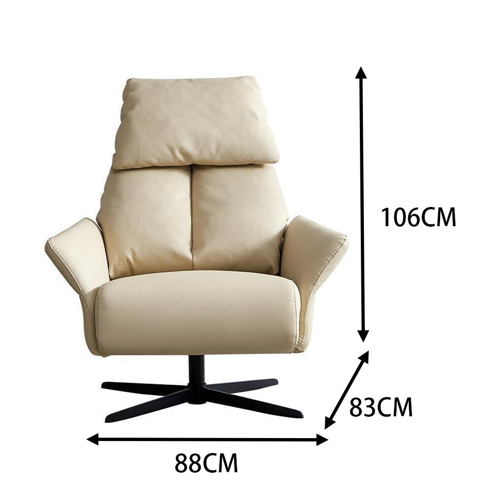 LIVARA EC1058 Rotating Chair with Iron Frame, Foam, Down Feather, and Microfiber