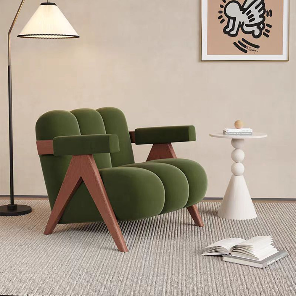 LIVARA EC1194 Solid Wood Frame Leisure Chair