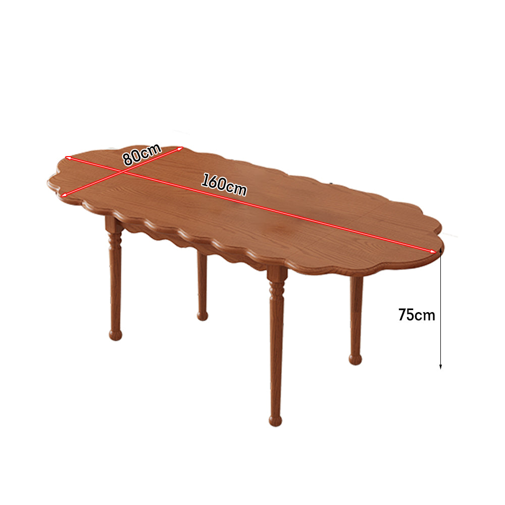 LIVARA 160cm Dinning Table and Chair Solid Wood Tabletop