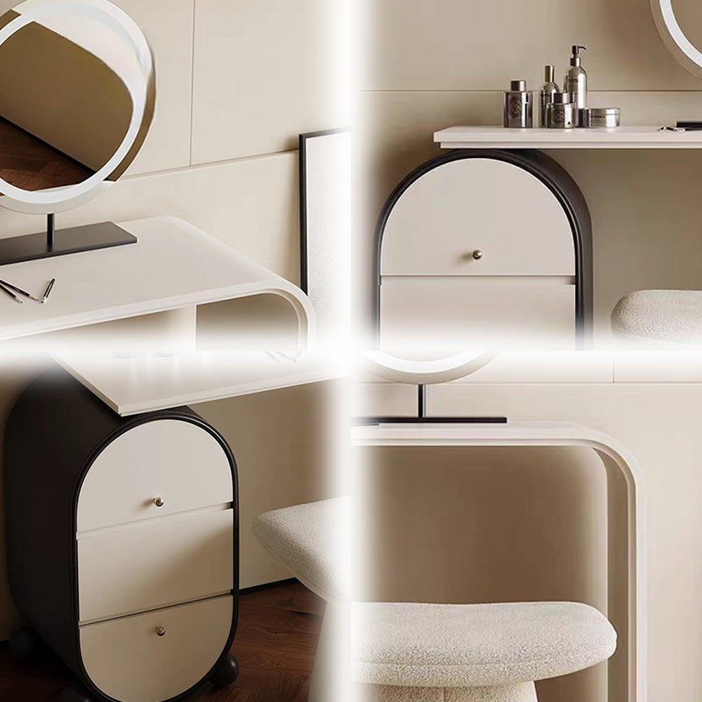 LUXORA DR1082 100-120cm Lacquered Solid Wood Tabletop Dressing Table