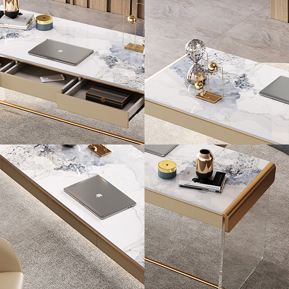 LUXORA WD1027 136/158/178cm Minimalist Style Sintered Stone Desk