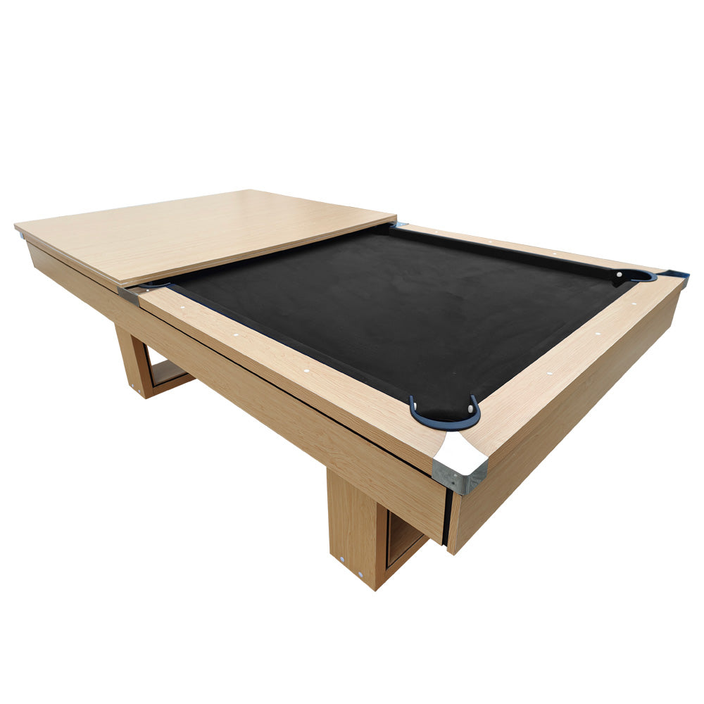 CUETIQ 8FT 3-IN-1 Simple Modern Pool Table/ Billiards Table/ Pingpong Table/ Dining Table with Free Accessories