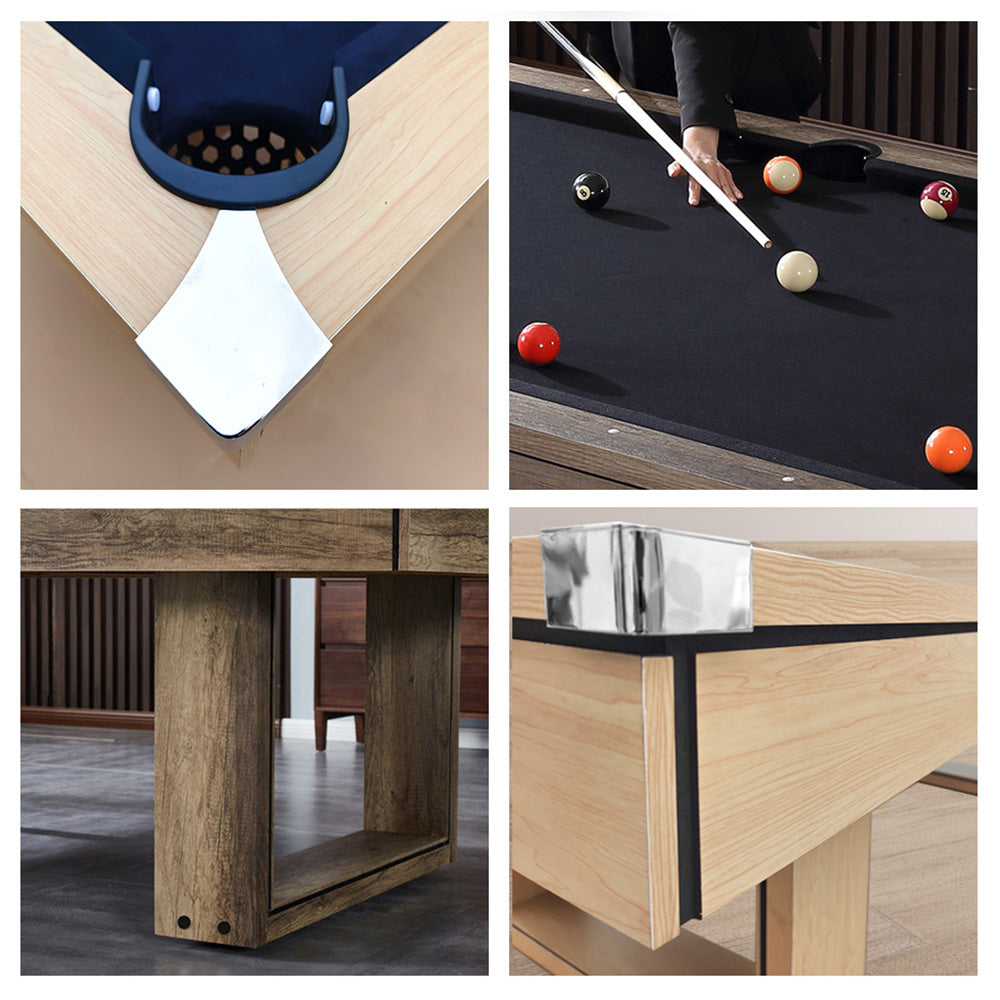 CUETIQ 8FT 3-IN-1 Simple Modern Pool Table/ Billiards Table/ Pingpong Table/ Dining Table with Free Accessories