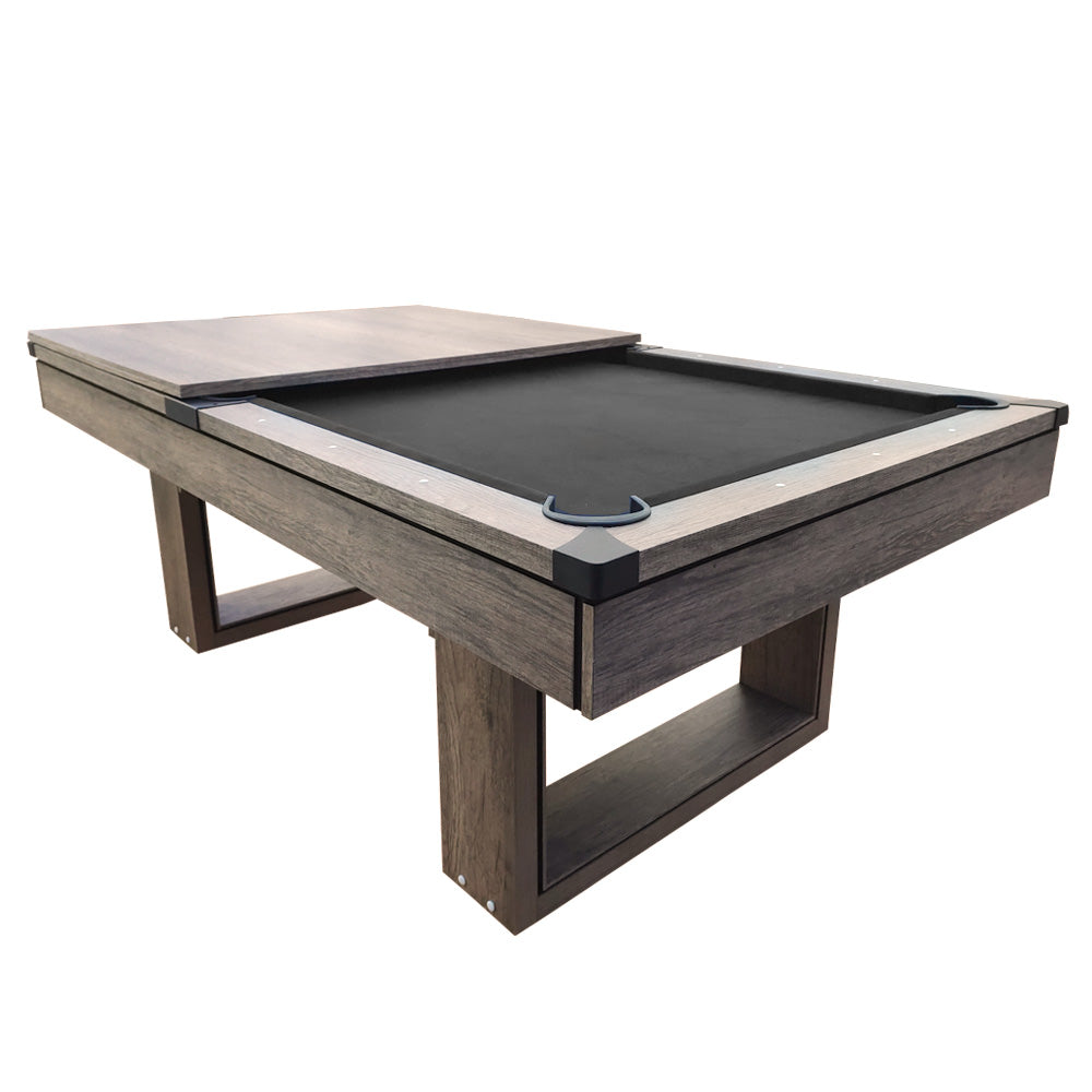 CUETIQ 8FT 3-IN-1 Simple Modern Pool Table/ Billiards Table/ Pingpong Table/ Dining Table with Free Accessories