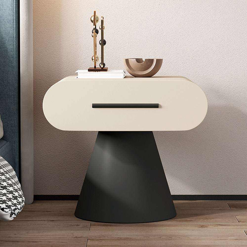 LIVARA NT1049 Minimalist Modern Solid Wood Drawer Soft Bedside Table