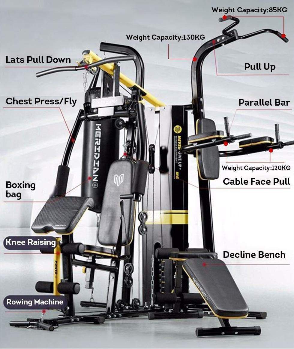 MERIDIAN M6 Weight Training Multifunction System Exercise Workout Fitness Home Gym