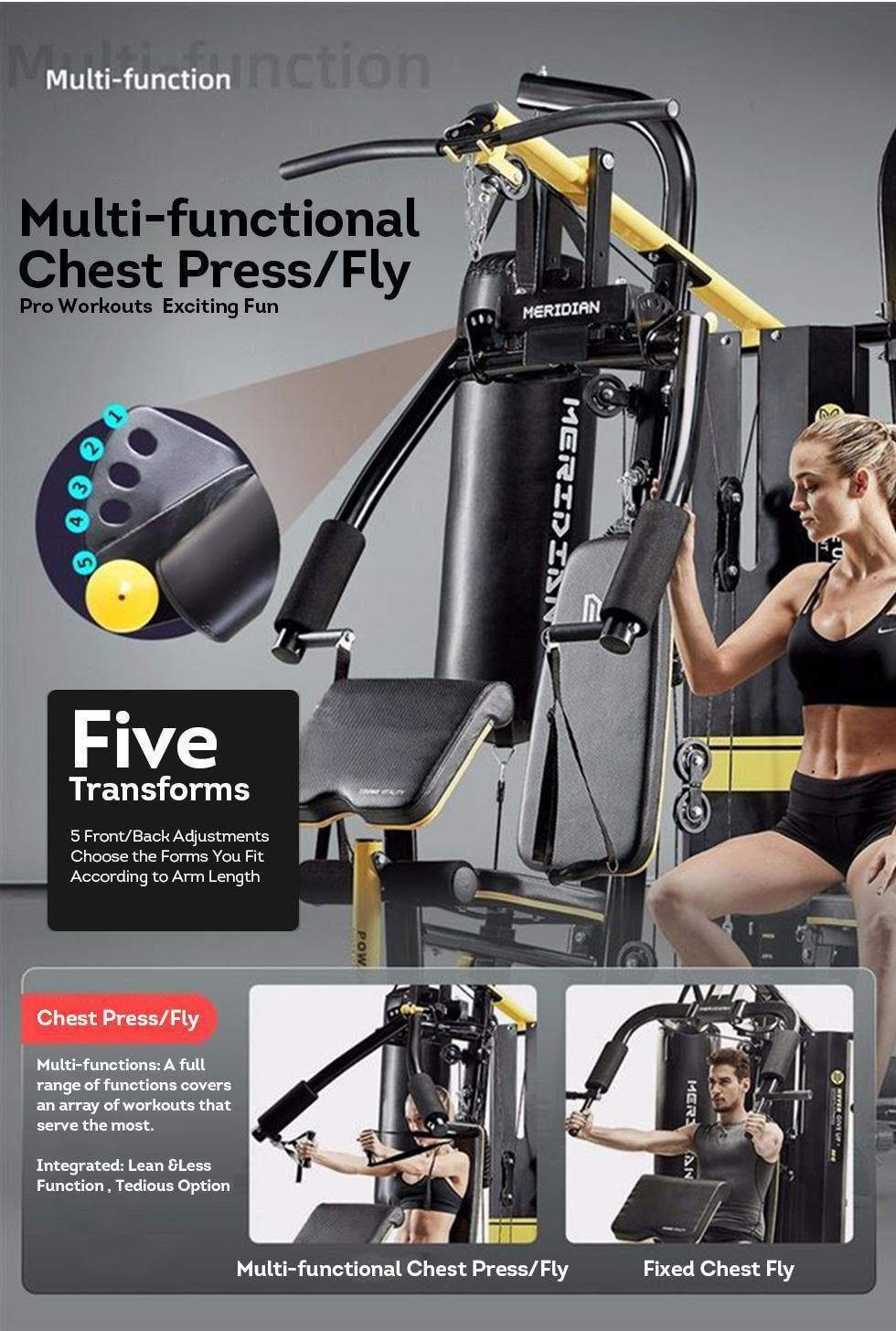 MERIDIAN M6 Weight Training Multifunction System Exercise Workout Fitness Home Gym