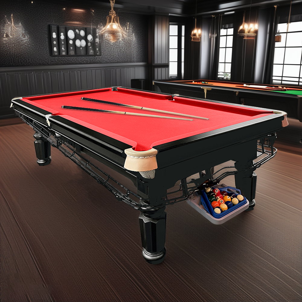 QUESLA 45mm Thickness Slate 8FT Pool Table/Billiard Table Free Installation&Delivery (New Arrival Special $1999.99,Original Price: $2799.99)-Red&Green&Blue&Black