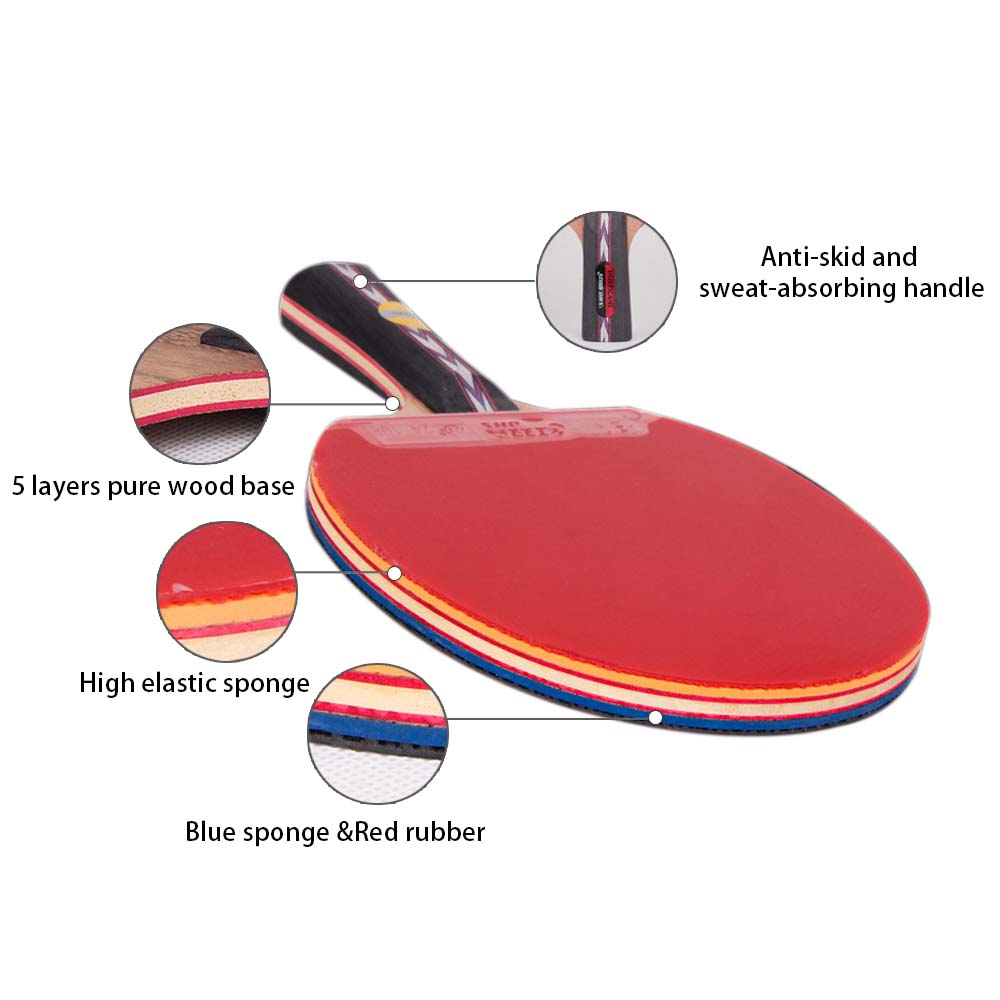 DHS HURRICANE-II Table Tennis Racket/ Ping Pong Racket Paddle