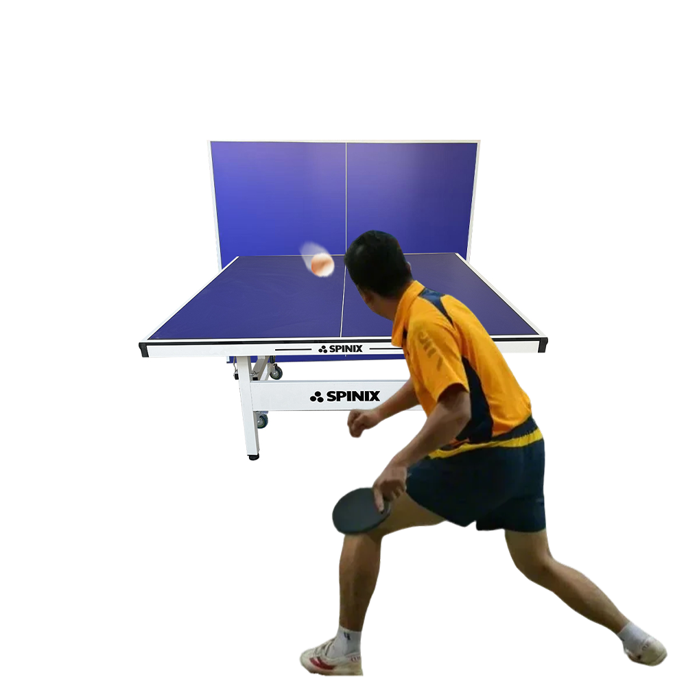 SPINIX 16mm Indoor Blue Foldable Solo Play Table Tennis Pingpong Table-Bats Balls Net