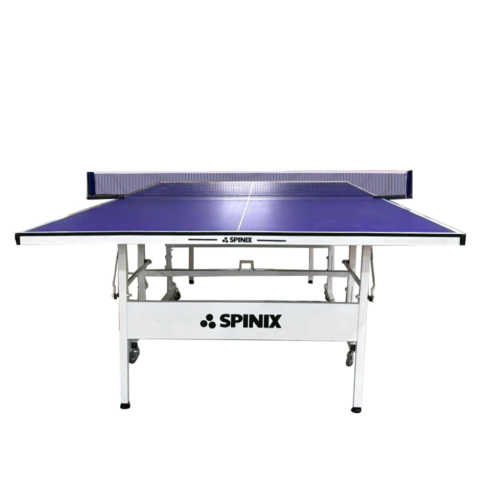 SPINIX 16mm Indoor Blue Foldable Solo Play Table Tennis Pingpong Table-Bats Balls Net
