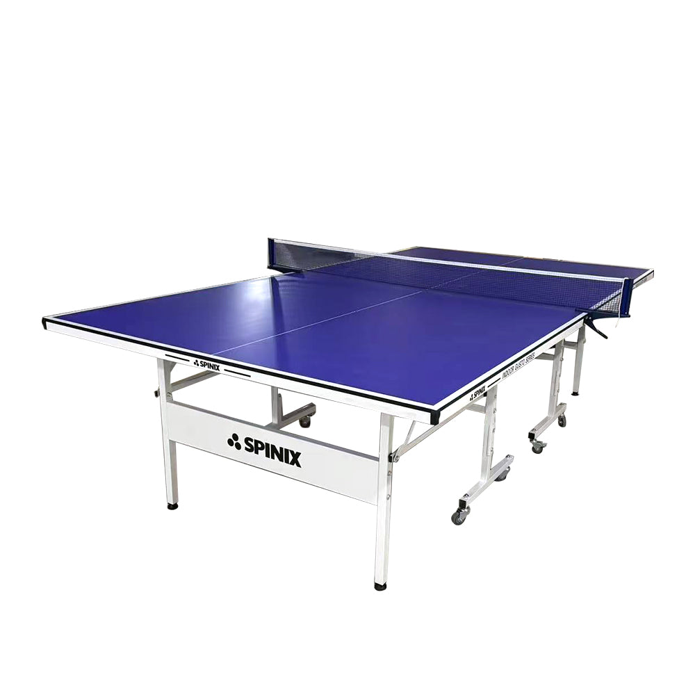 SPINIX 16mm Indoor Blue Foldable Solo Play Table Tennis Pingpong Table-Bats Balls Net