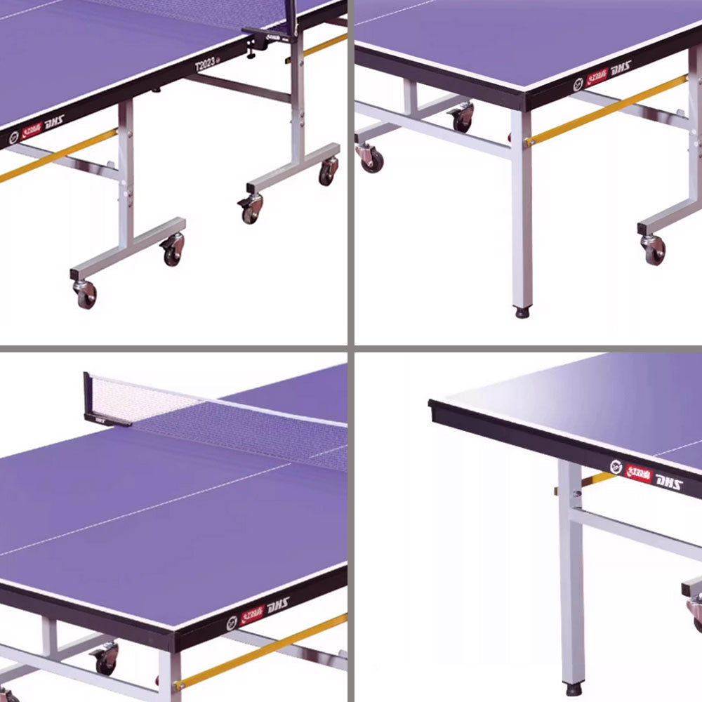 DHS T2023&T2123 Premium 18mm&15mm Indoor Blue Table Tennis Pingpong Table - Bats Balls Net