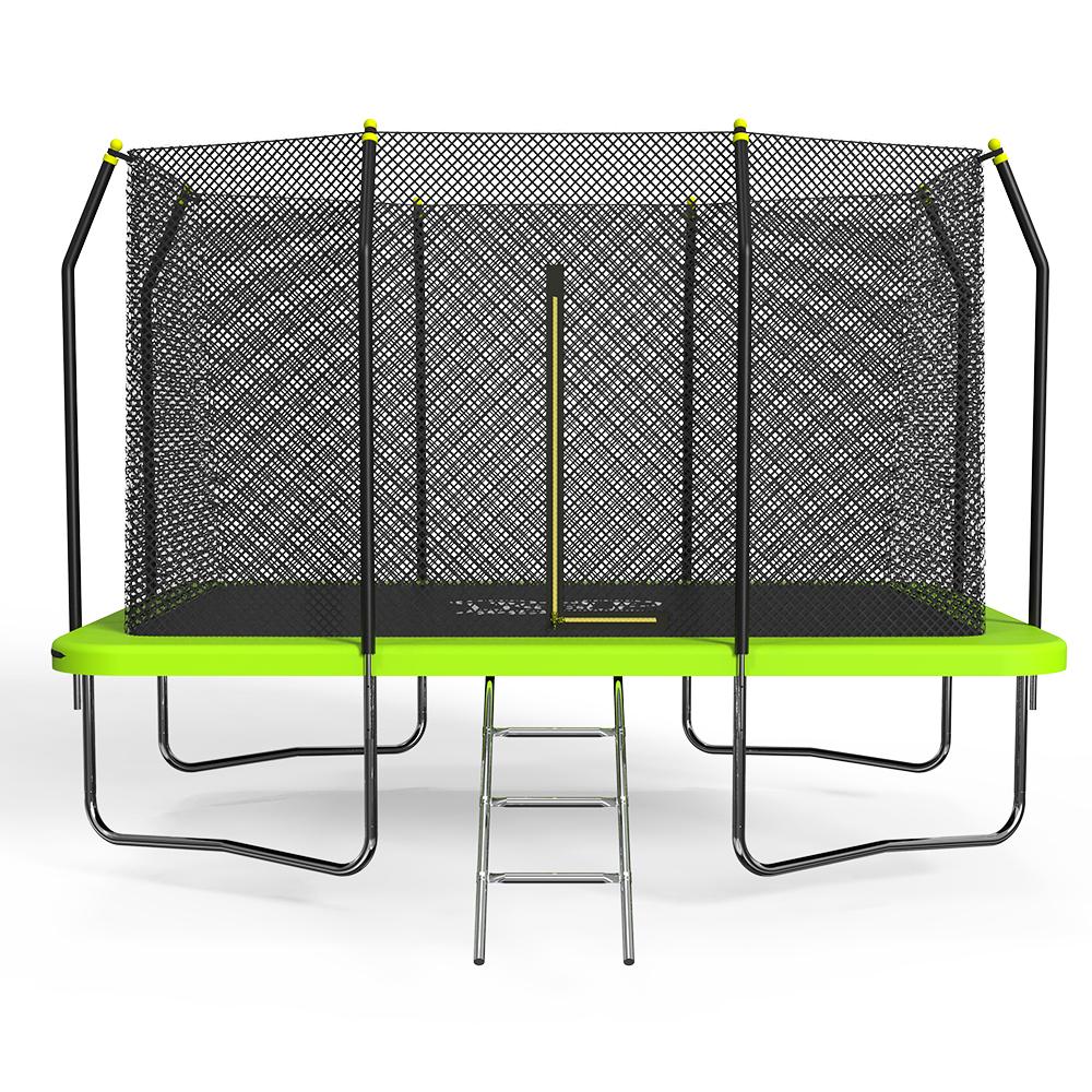 POP MASTER 6X9FT Rectangular Trampoline with Spring Ladder Safety Net Kids