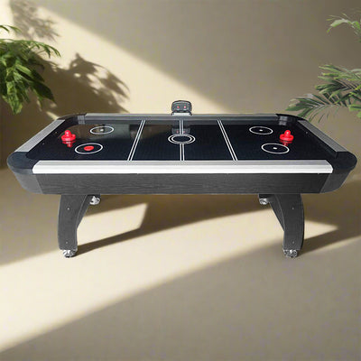 AIRMAX AH13 7FT Air Hockey Table LED Electronic Scoring System - Black