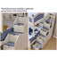 LIVARA 911 1.2M Bunk Bed w/ Two Free Mattresses Ladder Cabinet Trundle Bed - Blue&White