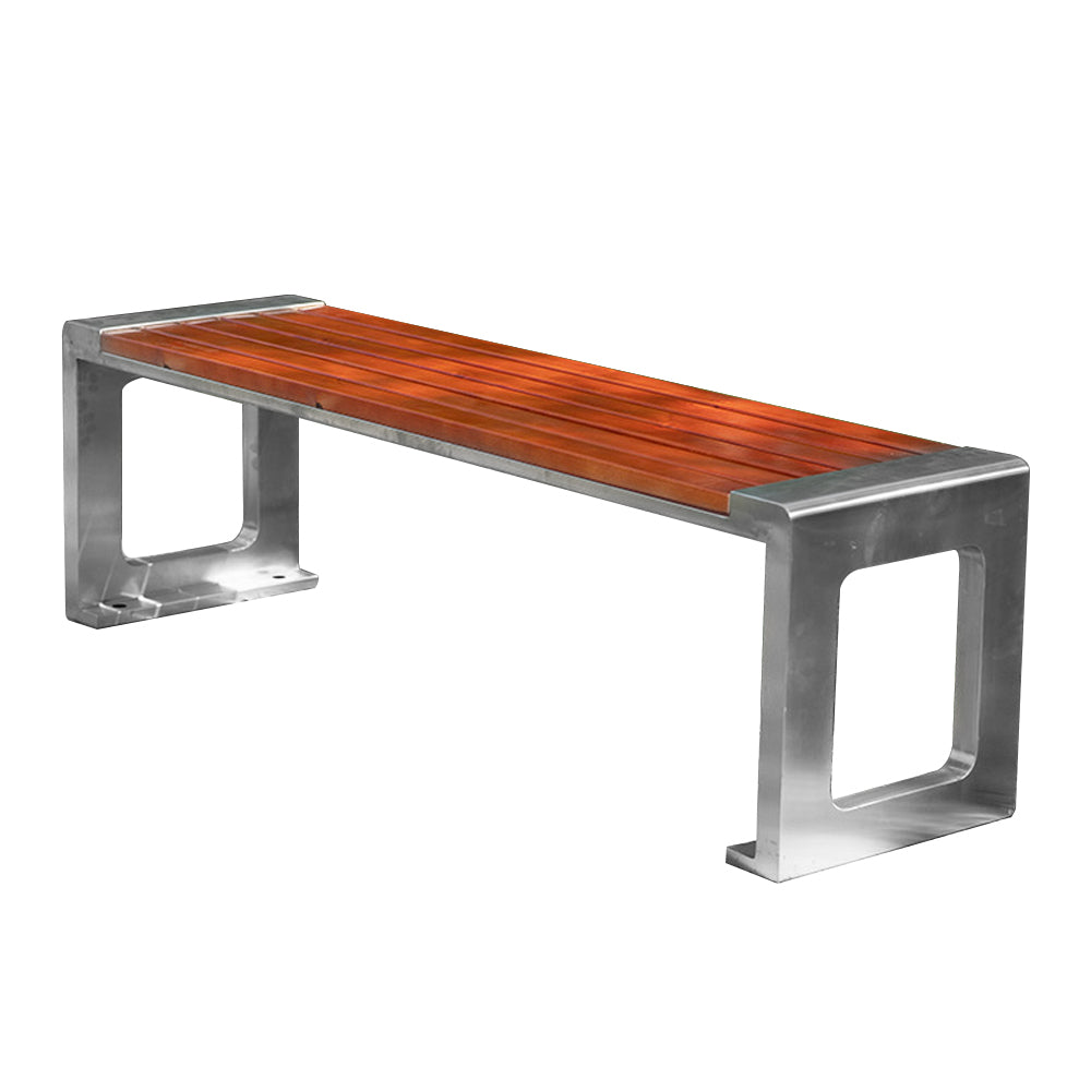 SOLARA Outdoor Stainless Steel Anti-corrosive Wood Bench