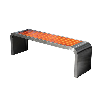 SOLARA Outdoor Stainless Steel Anti-corrosive Wood Bench