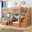 LIVARA 1.5m Solid Wood Frame Bunk Bed w/ Mattresses - Wood