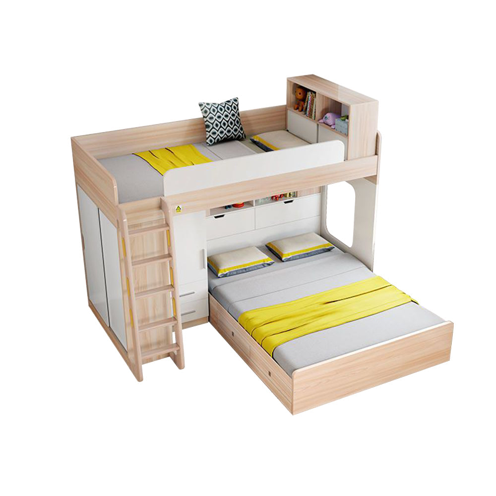 LUXORA 1.5m Large Storage Capacity Bunk Bed With Mattresses