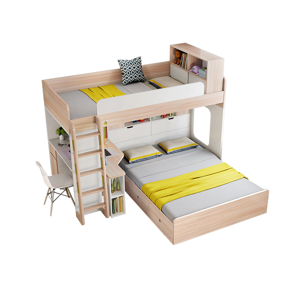 LUXORA 1.5m Large Storage Capacity Bunk Bed With Mattresses