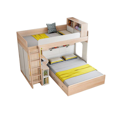 LUXORA 1.5m Large Storage Capacity Bunk Bed With Mattresses