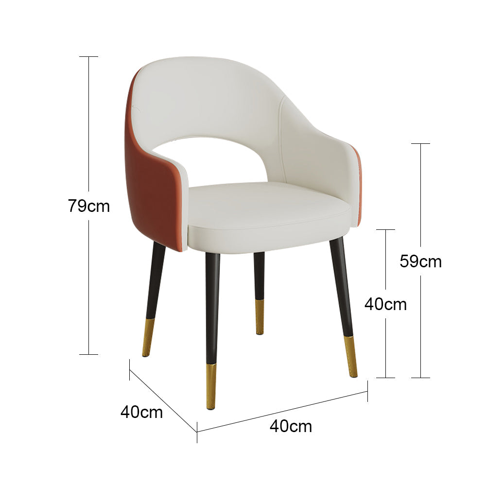 LIVARA Carbon Steel Frame Chair PU Leather Surface