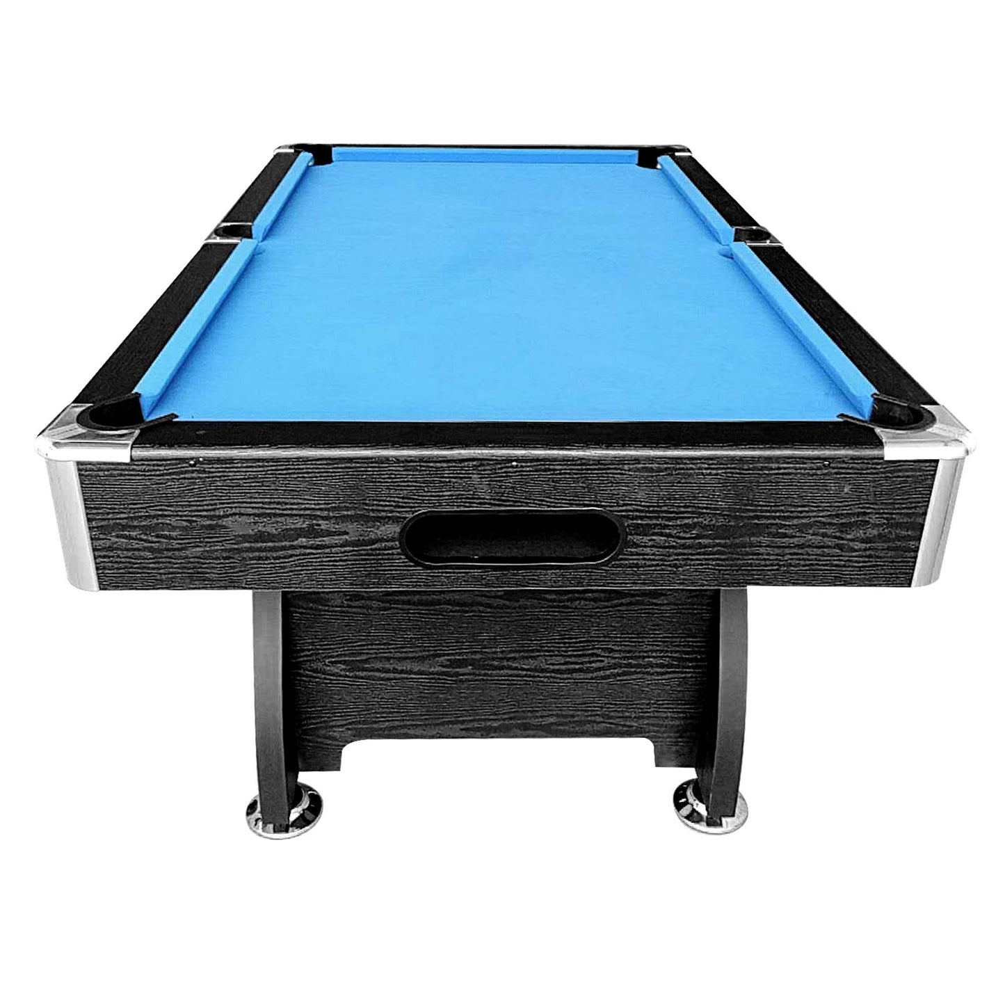 CUETIQ 8FT MDF Black Frame Pool Snooker Billiard Table with Accessories Pack