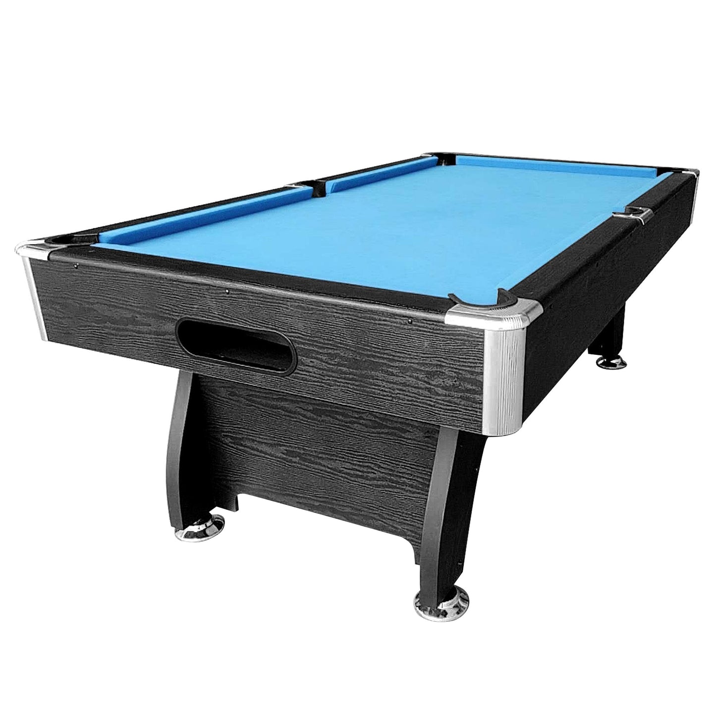 CUETIQ 8FT MDF Black Frame Pool Snooker Billiard Table with Accessories Pack