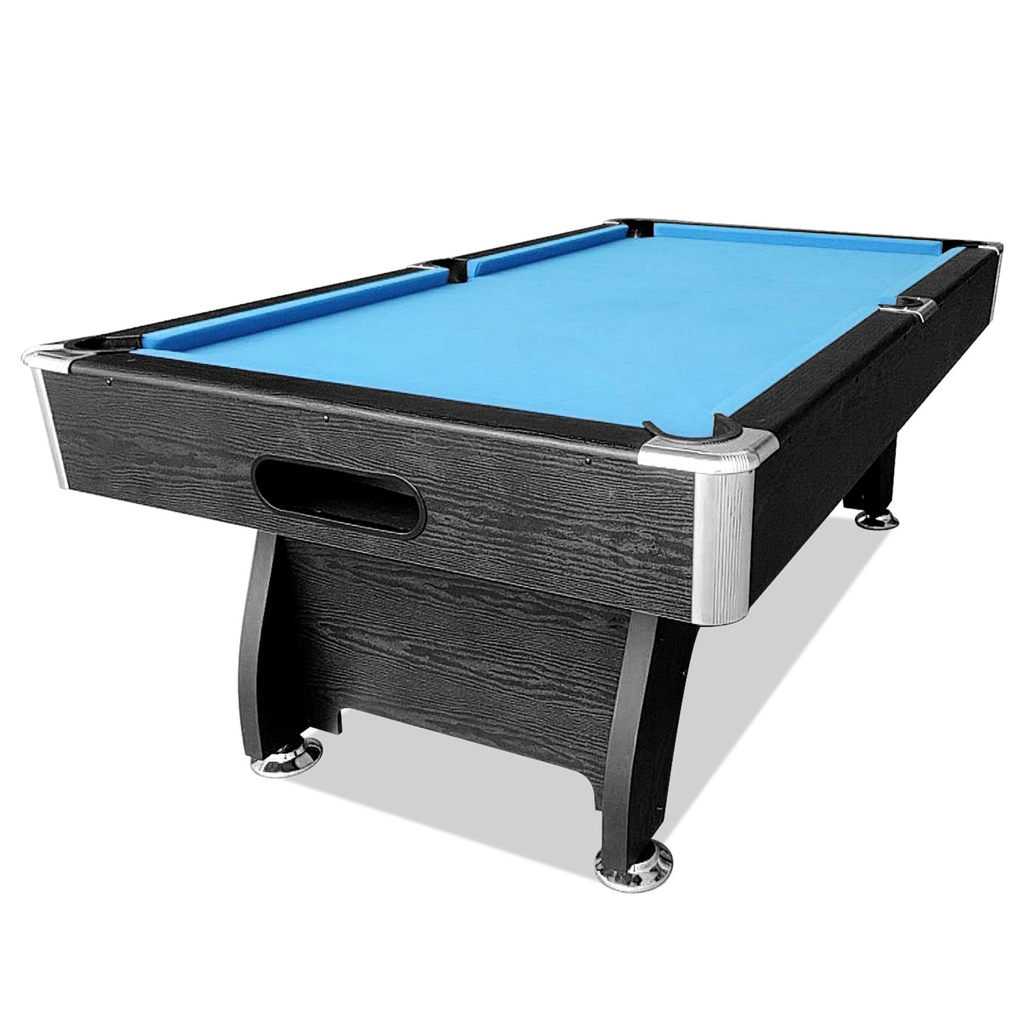 CUETIQ 7FT MDF Pool Snooker Billiard Table with Accessories Pack - Black Frame