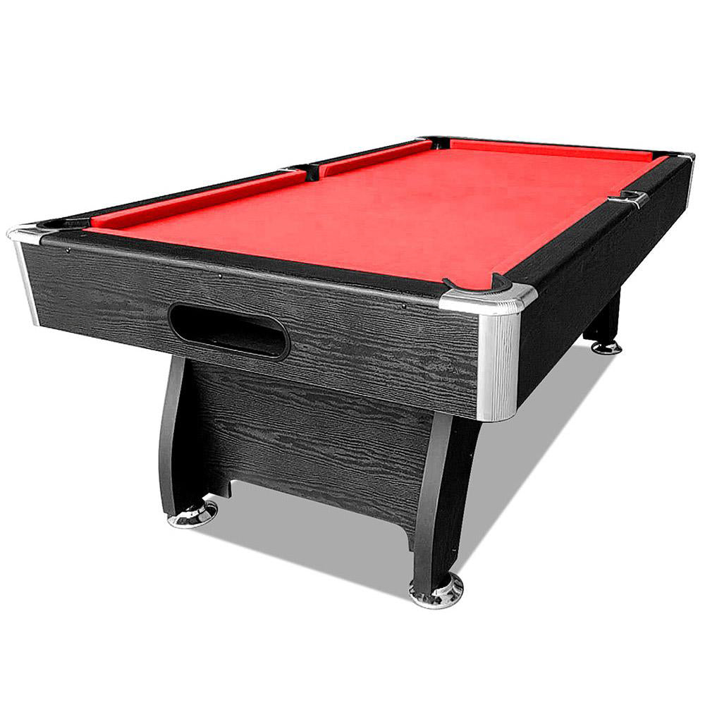 CUETIQ 7FT MDF Pool Snooker Billiard Table with Accessories Pack - Black Frame